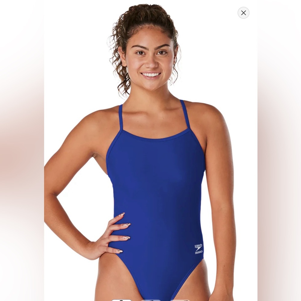 Speedo Women's Classic Blue One Piece Swimsuit, Size small, Competition style